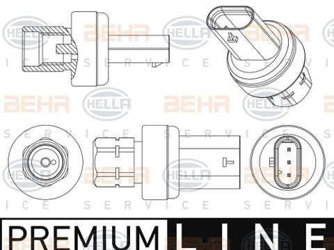 Comutator presiune, aer conditionat (6ZL351005731 HELLA)