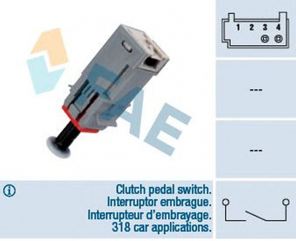 Comutator senzor ambreiaj tempomat OPEL ZAFIRA B A05 FAE 24790