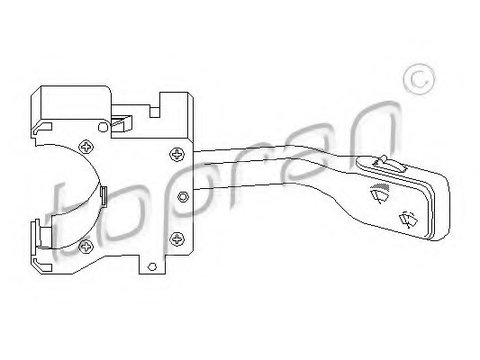 Comutator stergator 107 833 TOPRAN pentru Vw Passat Audi A6 Skoda Octavia Vw Beetle Vw New Vw Novo Audi Tt Vw Bora Vw Jetta Seat Toledo Audi A2 Skoda Fabia