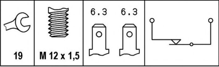 Comutator Stop VW CADDY II pick-up 9U7 HELLA 6DF00