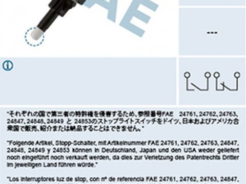 Comutator Stop VW FOX 5Z1 5Z3 FAE 24761