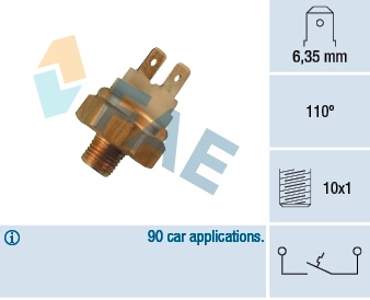 Comutator temperatura, racire FAE AUDI COUPE B3 (8