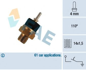 Comutator temperatura, racire MERCEDES SLK (R170) (1996 - 2004) FAE 35780