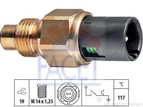 Comutator temperatura, racire RENAULT TWINGO I Van (S06_) (1993 - 2016) FACET 7.4111