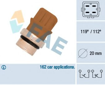 Comutator temperatura, racire VW SHARAN (7M8, 7M9, 7M6) (1995 - 2010) FAE 35580 piesa NOUA