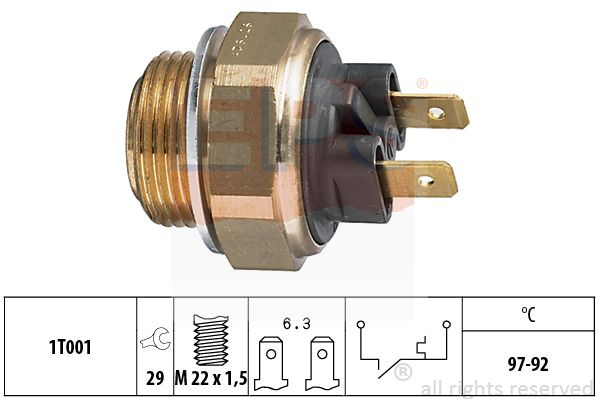 Comutator temperatura ventilator radiator 1 850 111 EPS pentru Peugeot 205 Peugeot 309 Peugeot 405 Skoda Felicia CitroEn Ax Skoda Favorit