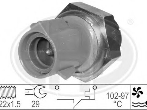 Comutator temperatura ventilator radiator 330185 ERA pentru Ford Escort Ford Sierra Ford Granada Ford Scorpio Ford Fiesta Ford Courier Ford Orion Ford Verona Ford Focus