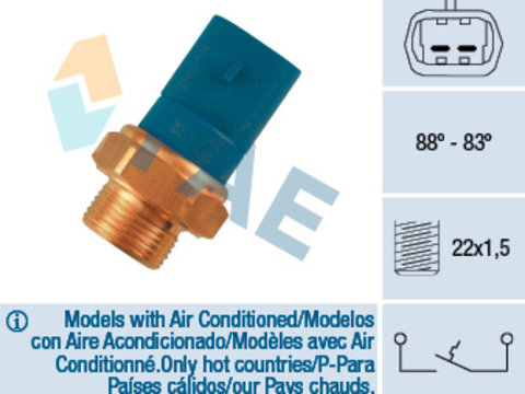 Comutator temperatura, ventilator radiator (36260 FAE) Citroen,OPEL