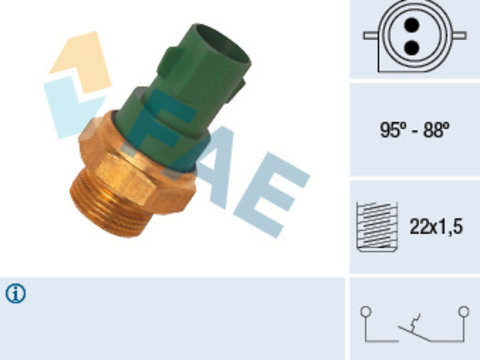 Comutator temperatura, ventilator radiator (37240 FAE) FORD