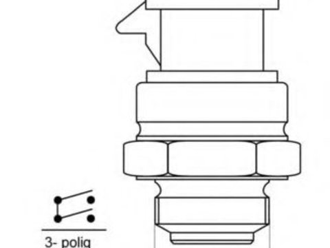 Comutator temperatura, ventilator radiator ALFA ROMEO SPIDER (916_, 916S_) (1994 - 2005) WAHLER 6035.92D piesa NOUA