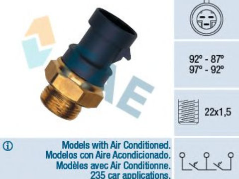 Comutator temperatura, ventilator radiator ALFA ROMEO SPIDER (916_, 916S_) (1994 - 2005) FAE 37910 piesa NOUA