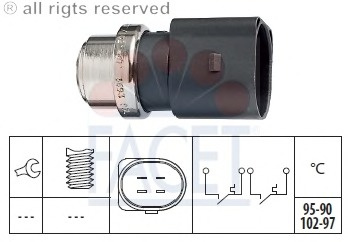 Comutator temperatura ventilator radiator ~ Audi A2 2000 2001 2002 2003 2004 2005 ~ 7.5693 ~ FACET