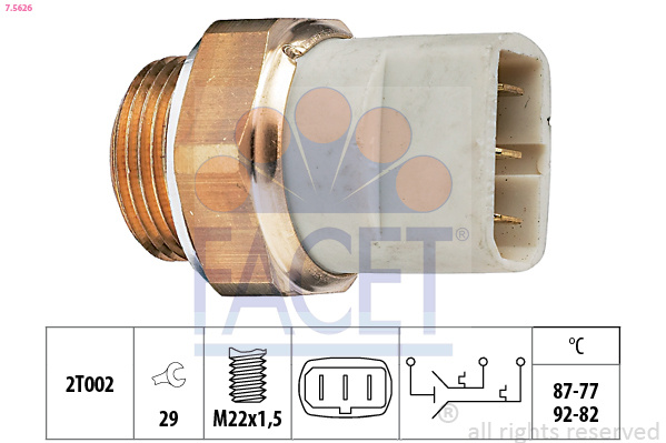 Comutator temperatura ventilator radiator ~ Audi A8 1994 1995 1996 1997 1998 ~ 7.5626 ~ FACET