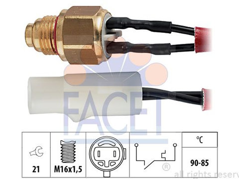 Comutator temperatura, ventilator radiator FACET 7.5110