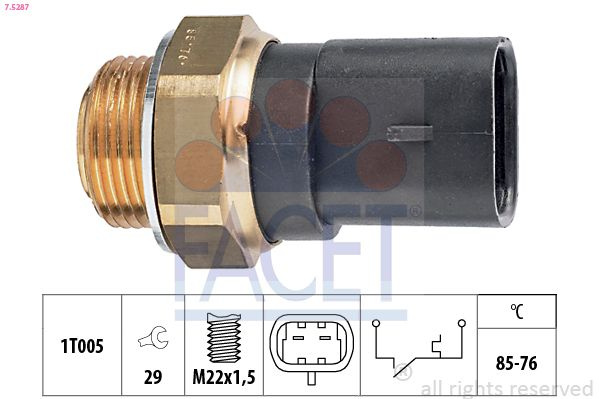 Comutator temperatura, ventilator radiator FACET 7
