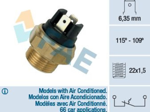 Comutator temperatura, ventilator radiator FAE 36280