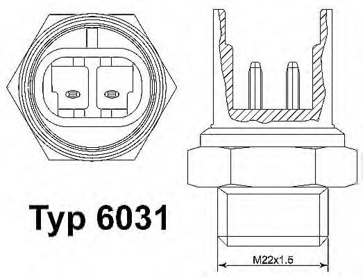 Comutator temperatura, ventilator radiator FIAT REGATA limuzina (138), FIAT REGATA Weekend, FIAT STRADA Cabriolet - WAHLER 6031.92D