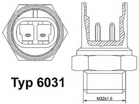 Comutator temperatura, ventilator radiator FIAT REGATA limuzina (138), FIAT REGATA Weekend, FIAT STRADA Cabriolet - WAHLER 6031.92D