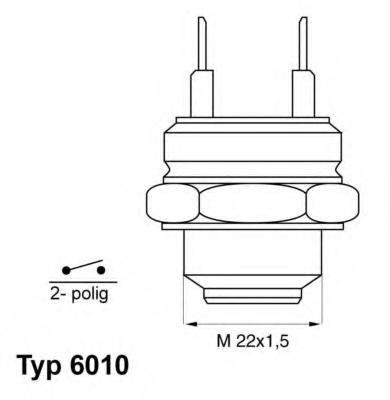 Comutator temperatura, ventilator radiator FIAT REGATA limuzina (138), FIAT REGATA Weekend, OPEL KADETT D (31_-34_, 41_-44_) - WAHLER 6010.95D