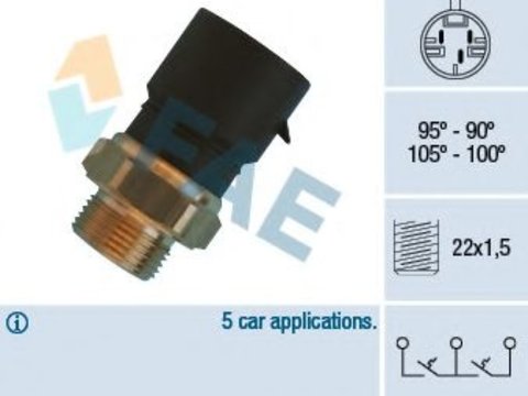 Comutator temperatura, ventilator radiator OPEL FRONTERA A Sport (5_SUD2) (1992 - 1998) FAE 38310