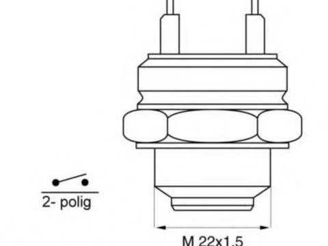 Comutator temperatura, ventilator radiator PEUGEOT 204 limuzina, ALFA ROMEO ALFETTA limuzina (116), PEUGEOT 504 limuzina (A_, M_) - WAHLER 6010.82D