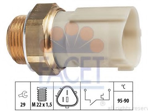 Comutator temperatura, ventilator radiator SEAT IBIZA V (6J5, 6P1) (2008 - 2020) FACET 7.5262