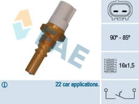 Comutator temperatura, ventilator radiator TOYOTA YARIS/VITZ (SCP1_, NLP1_, NCP1_) (1999 - 2005) FAE 36545