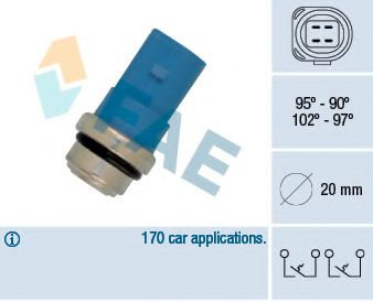 Comutator temperatura, ventilator radiator VW PASS