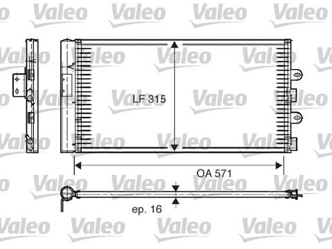 Condensator 817703 VALEO pentru Fiat Punto