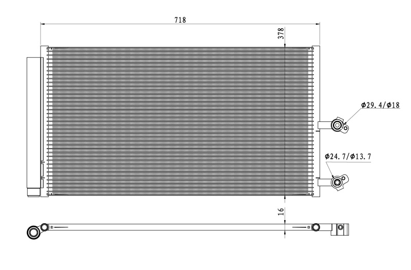 Condensator climatizare 350450 NRF pentru Volvo Xc