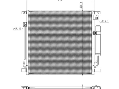 Condensator, climatizare (350502 NRF) FIAT,MITSUBISHI