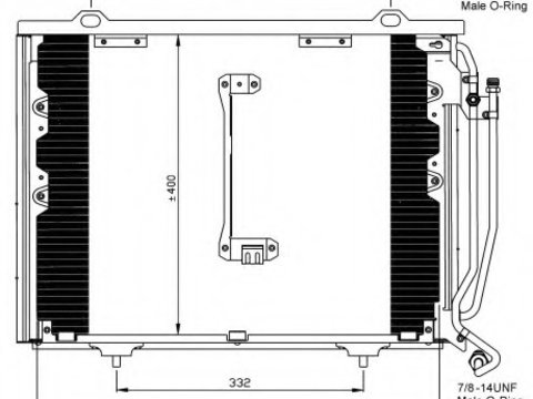 Condensator climatizare 35215 NRF pentru Mercedes-benz C-class Mercedes-benz Clk