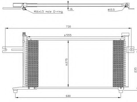 Condensator climatizare 35315 NRF pentru Nissan March Nissan Micra