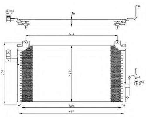 Condensator climatizare 35356 NRF pentru Mazda Premacy