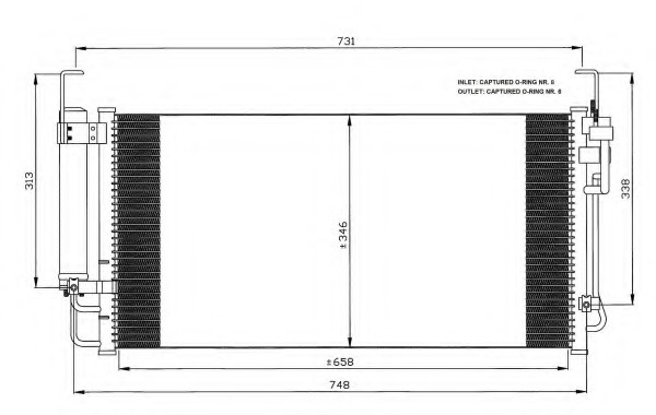 Condensator climatizare 35473 NRF pentru Hyundai Trajet