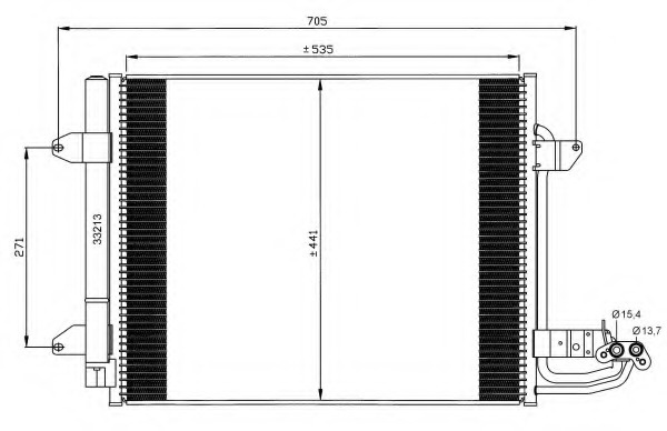 Condensator climatizare 35521 NRF pentru Vw Touran Vw Caddy