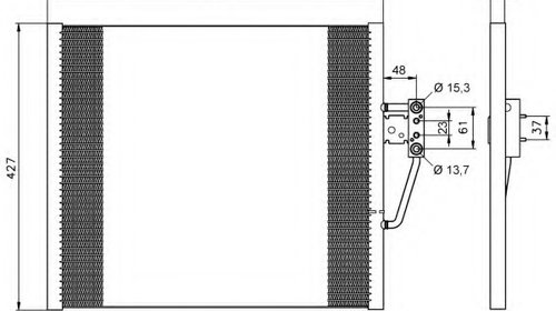 Condensator climatizare 35587 NRF pentru