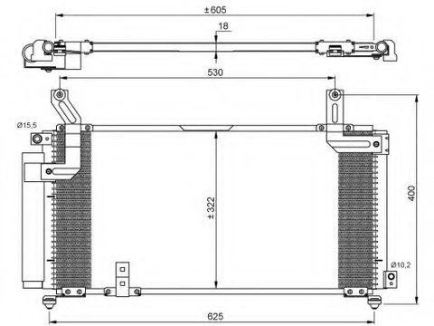 Condensator climatizare 35847 NRF