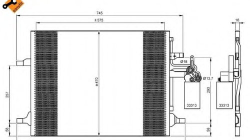 Condensator climatizare 35930 NRF pentru