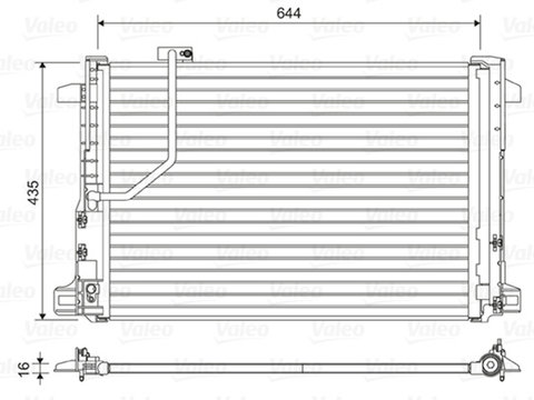 Condensator, climatizare (814044 VALEO) MERCEDES-BENZ