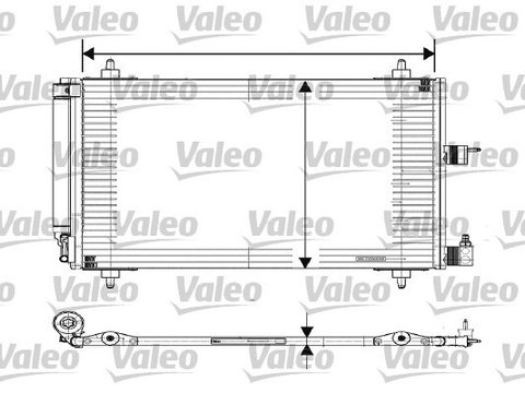 Condensator climatizare 817508 VALEO pentru CitroEn Berlingo Peugeot Partner Peugeot Ranch CitroEn Xsara Peugeot Grand CitroEn Dispatch CitroEn Jumpy