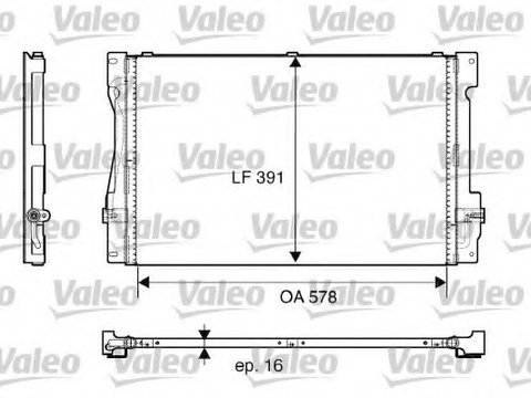 Condensator climatizare 817675 VALEO pentru Volvo 850 Volvo S70 Volvo V70 Volvo C70 Volvo S80