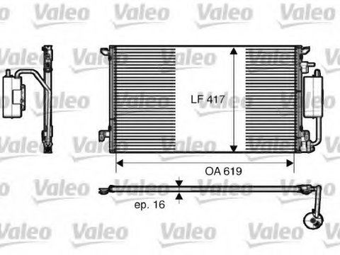 Condensator climatizare 817809 VALEO pentru Alfa romeo 147 Opel Signum Opel Vectra