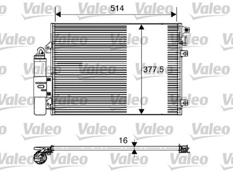 Condensator, climatizare (817827 VALEO) DACIA