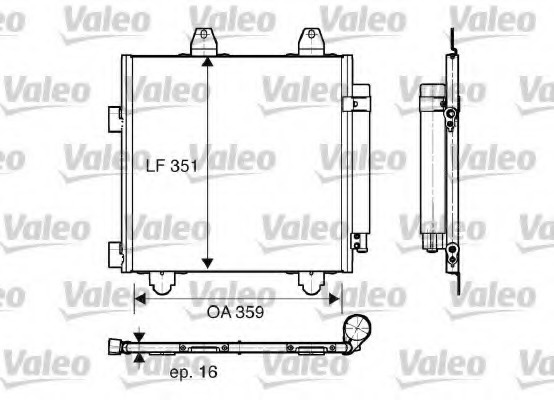 Condensator climatizare 818014 VALEO pentru CitroEn C1 Peugeot 107 Toyota Aygo