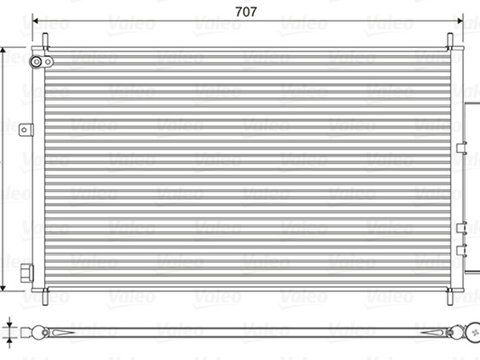 Condensator, climatizare (822593 VALEO) HONDA