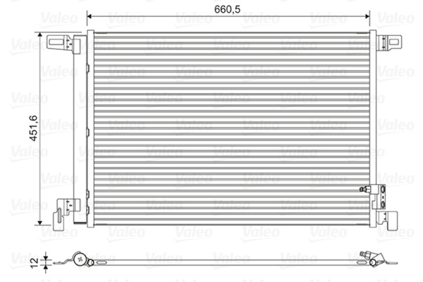 Condensator, climatizare (822609 VALEO) AUDI,VW