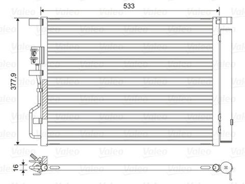 Condensator climatizare 822612 VALEO pentru Hyundai Tucson