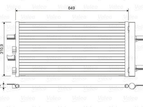 Condensator, climatizare (822615 VALEO) BMW,MINI