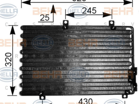 Condensator, climatizare (8FC351036741 HELLA) ALFA ROMEO,FIAT,LANCIA